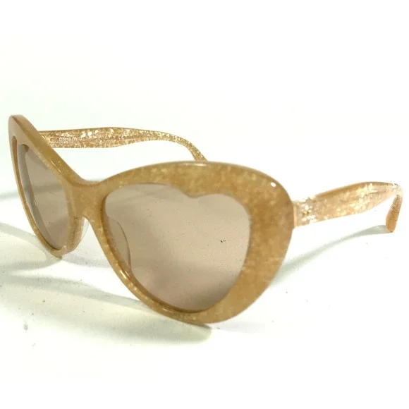 Miu Miu Sunglasses Brown Rhinestone Glitter Miu Miu Noir with Golden Glitter Sunglasses ○ Labellov  main image 3